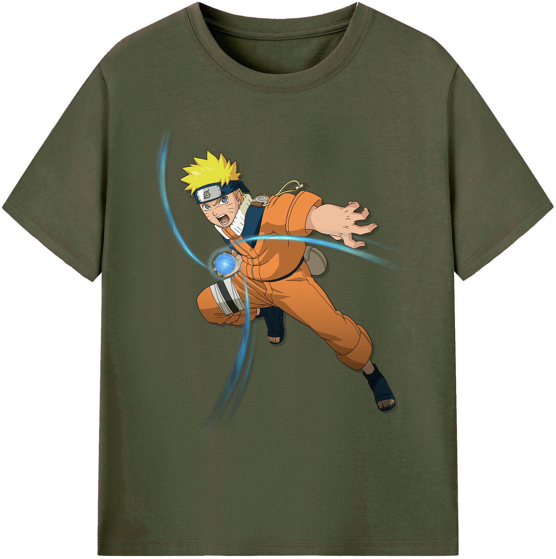 （画像用） NARUTO -ナルト- うずまき ナルト Uzumaki Naruto 綿100％ メンズ半袖Tシャツ｜肌触りやわらか＆通気性